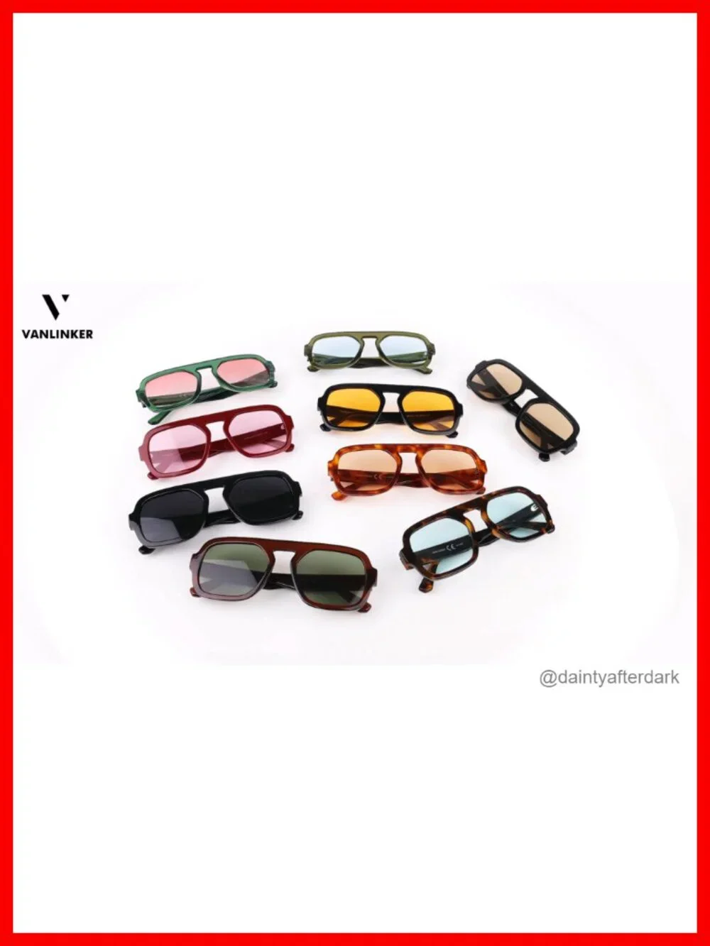 Retro Square Aviator Sunglasses Oversized Flat Top UV400 Protection